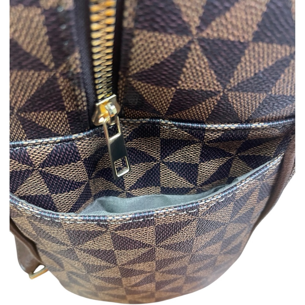 Geometric Pattern Brown Backpack NWT - image 6